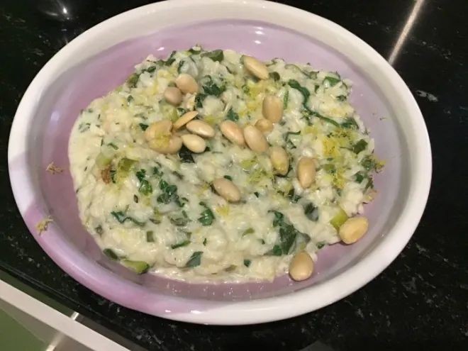 Baccala and Spinach Risotto