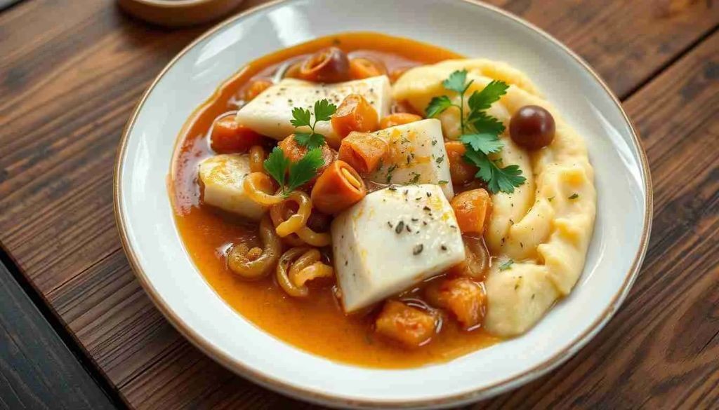 Baccala with White Wine and Herbs