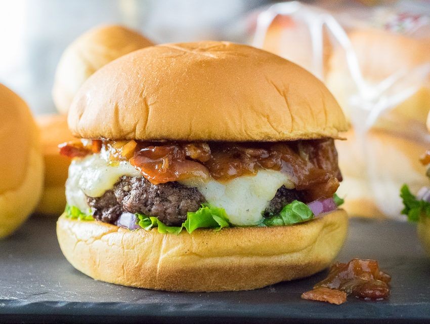 Bacon Jam Burger with Gruyere
