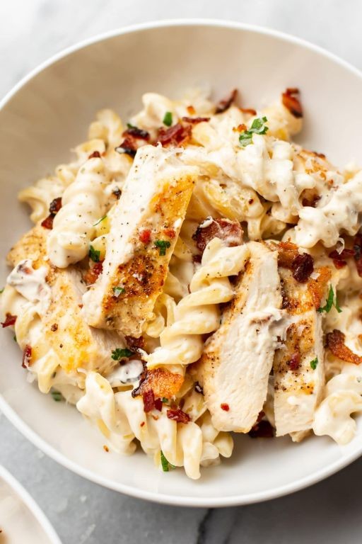 Bacon Ranch Chicken and Noodles