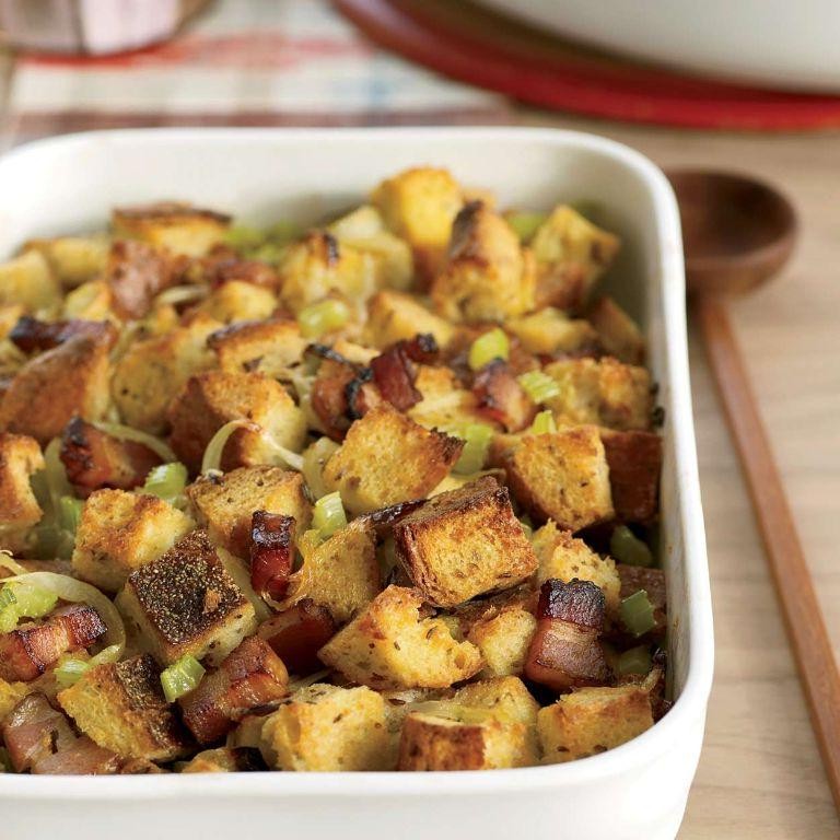 Bacon and Onion Bread Stuffing