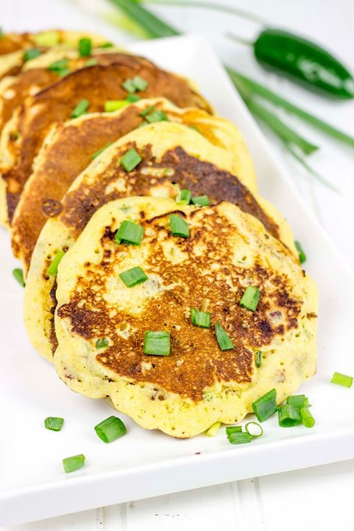 Bacon and Onion Hoe Cakes with Sour Cream
