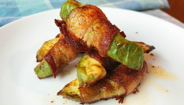 Bacon-Wrapped Baked Avocado Bites