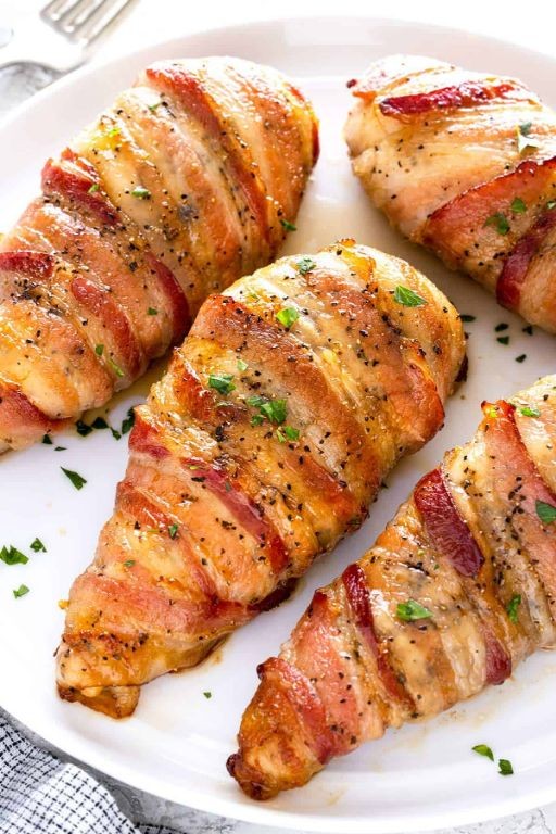 Bacon-Wrapped Split Chicken Breast