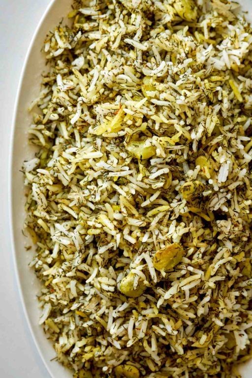 Baghali Polo (Dill Rice with Fava Beans)