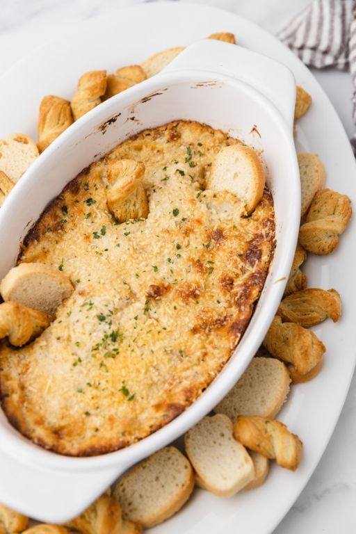 Baked Alouette Cheese Dip with Artichokes
