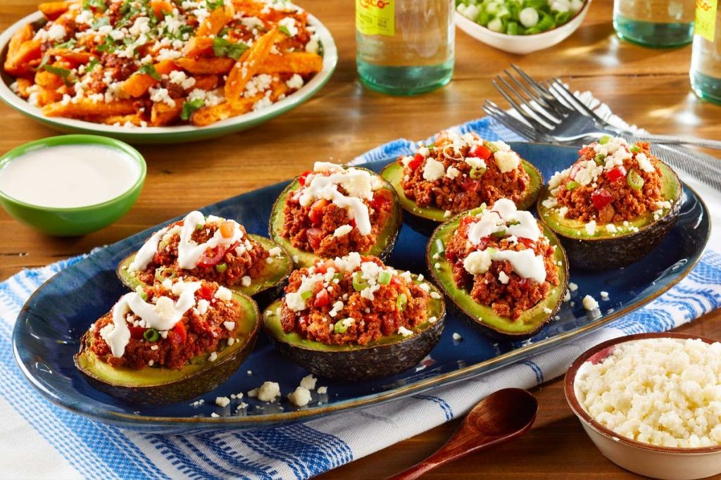 Baked Avocado and Chorizo Cups