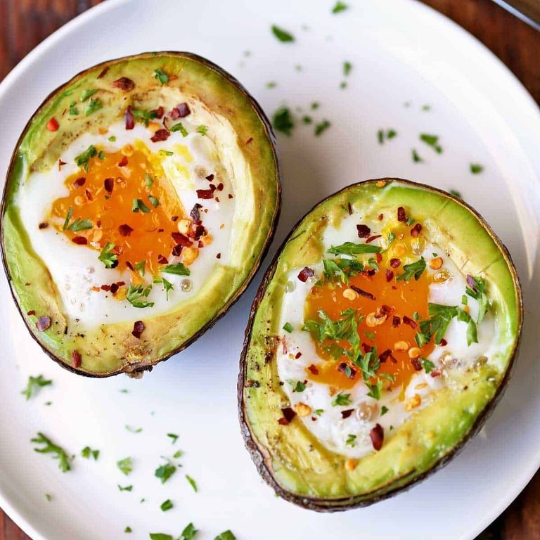 Baked Avocado with Egg and Cheese