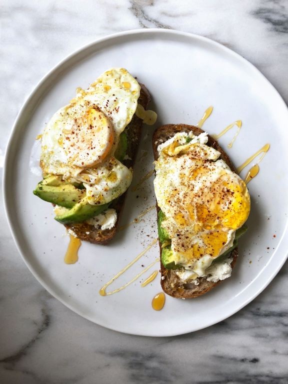 Baked Avocado with Goat Cheese and Honey