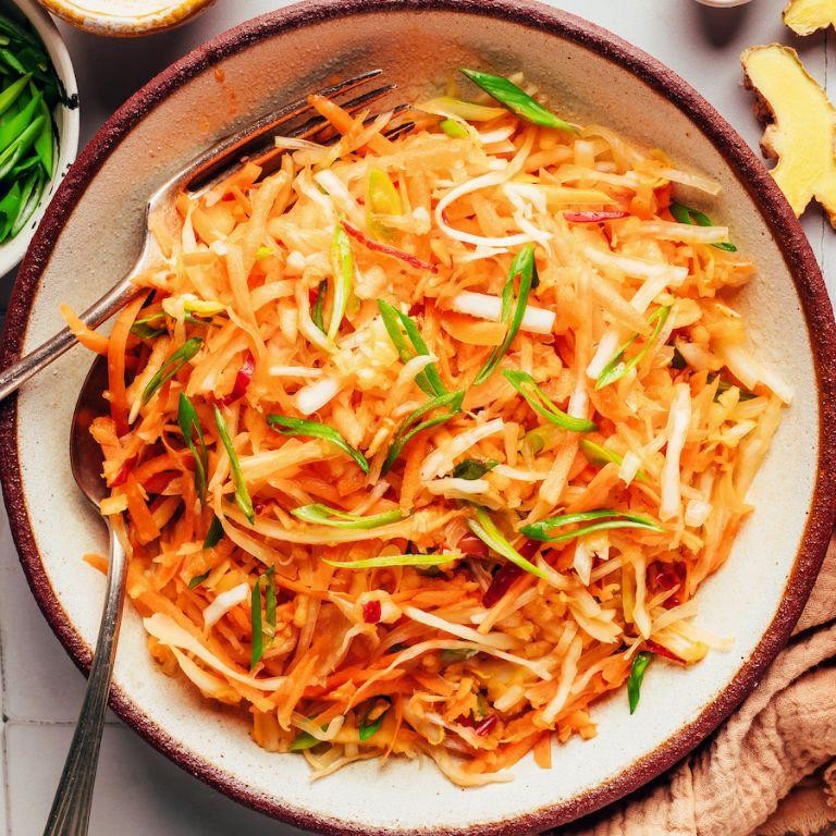 Baked Cabbage and Apple Slaw