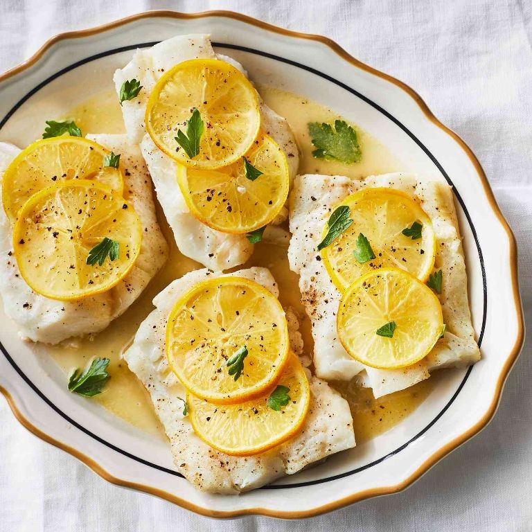 Baked Cod with Garlic and Lemon Zest