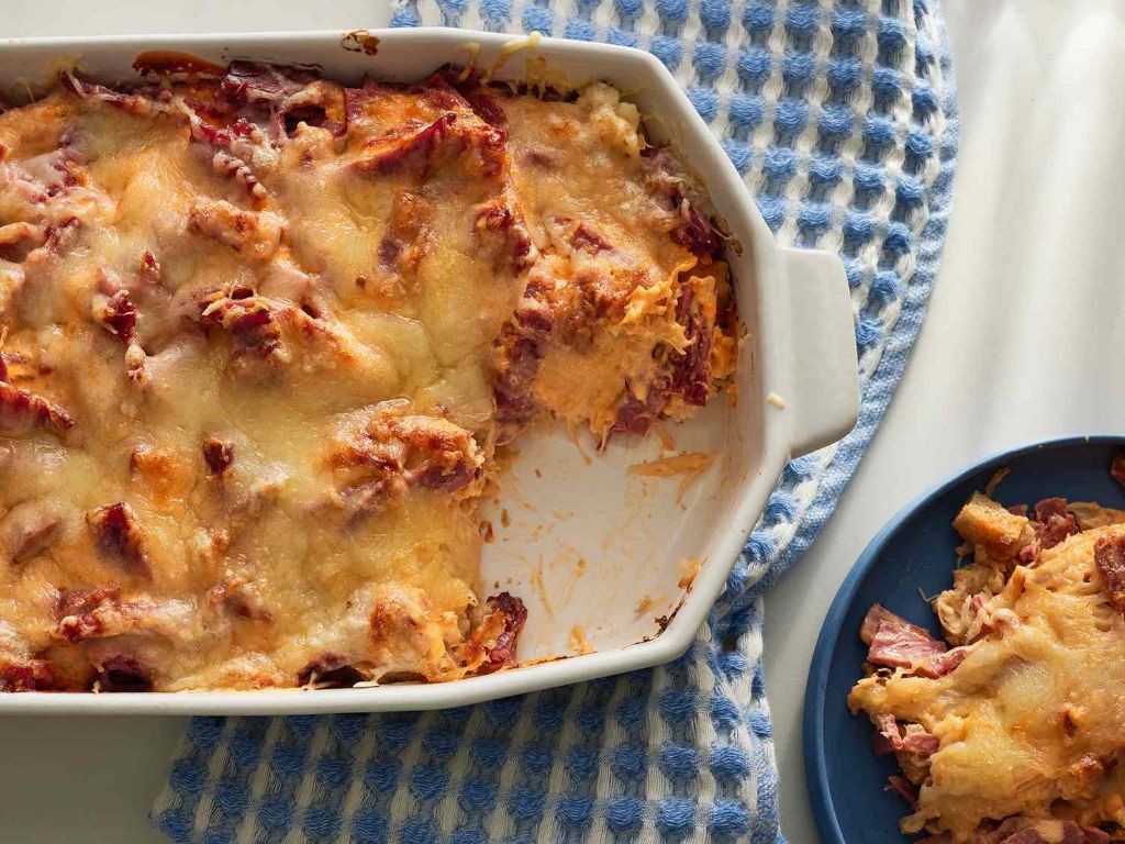 Baked Corned Beef Reuben Casserole