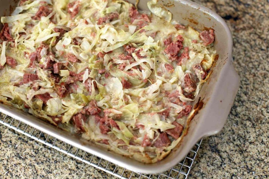 Baked Corned Beef and Cabbage Casserole