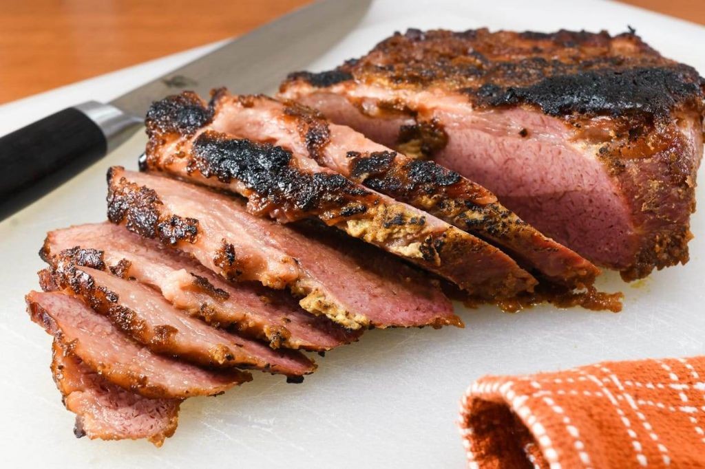 Baked Corned Beef with Dijon and Brown Sugar