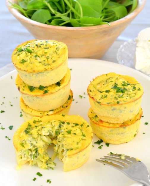 Baked Egg Cups with Zucchini and Feta