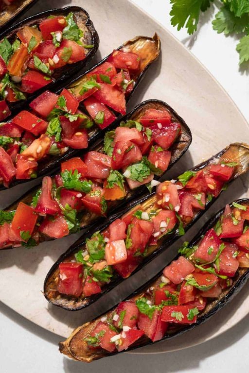 Baked Eggplant Bruschetta