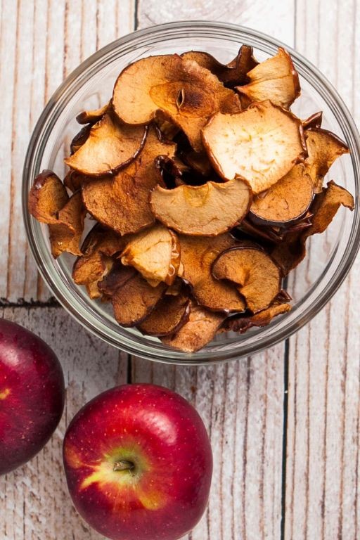 Baked Green Apple Chips with Sea Salt