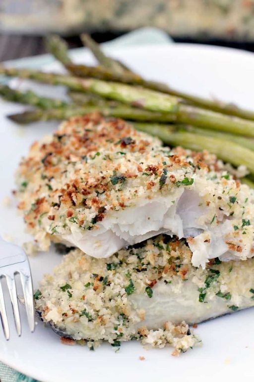 Baked Haddock with Garlic Herb Crust