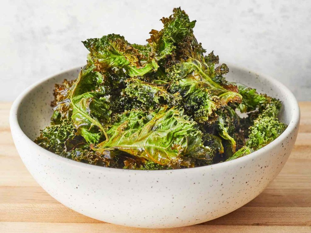 Baked Kale Chips with Sea Salt