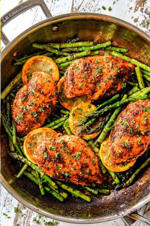 Baked Lemon Pepper Chicken with Asparagus