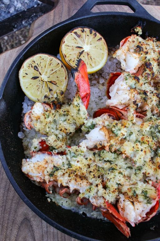 Baked Lobster with Panko and Parmesan Crust