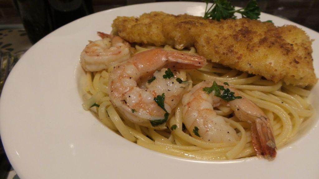 Baked Parmesan Chicken and Shrimp