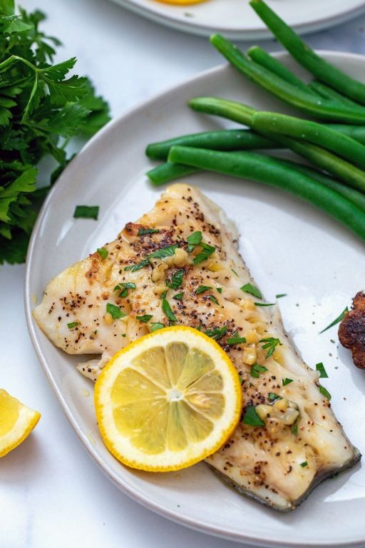 Baked Sablefish with Garlic Butter and Herbs