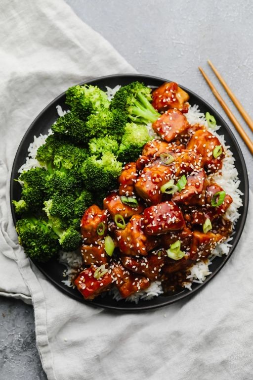 Baked Teriyaki Tofu with Broccoli