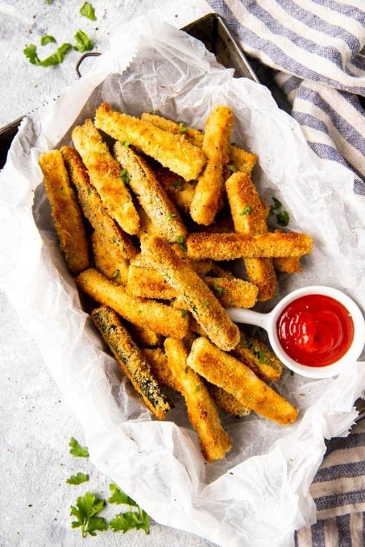 Baked Zucchini Fries with Parmesan