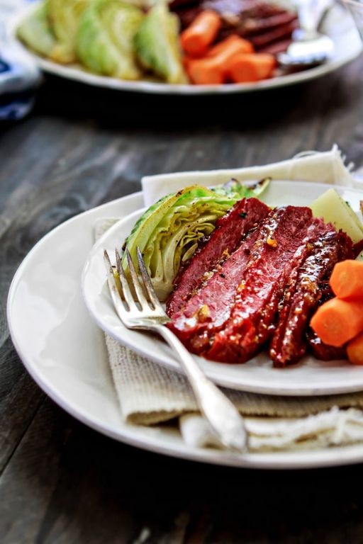 Balsamic Glazed Baked Corned Beef