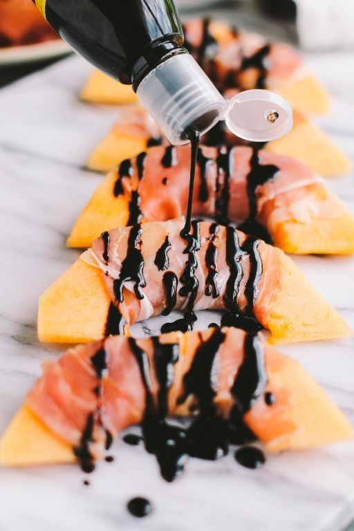 Balsamic Glazed Cantaloupe