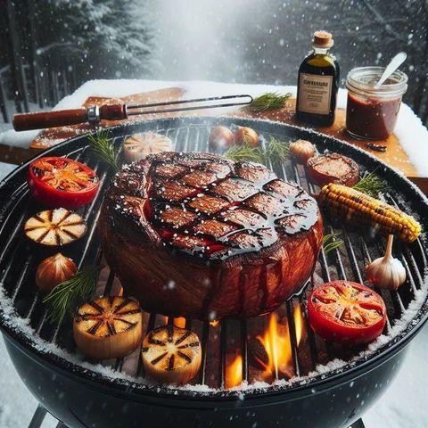 Balsamic Glazed Eye of Round Thin Steak