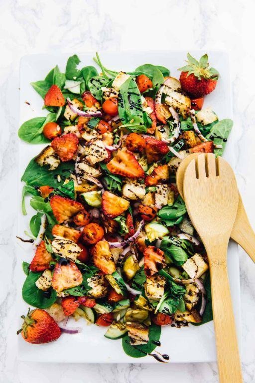 Balsamic Glazed Panzanella Salad