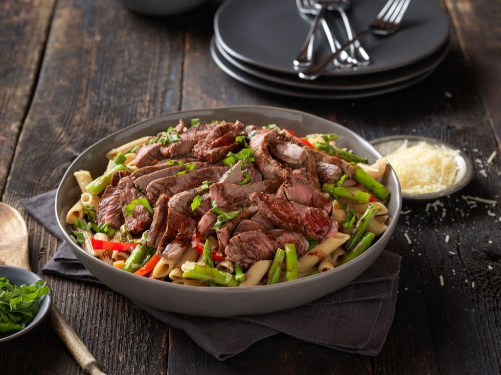 Balsamic Glazed Steak Pasta