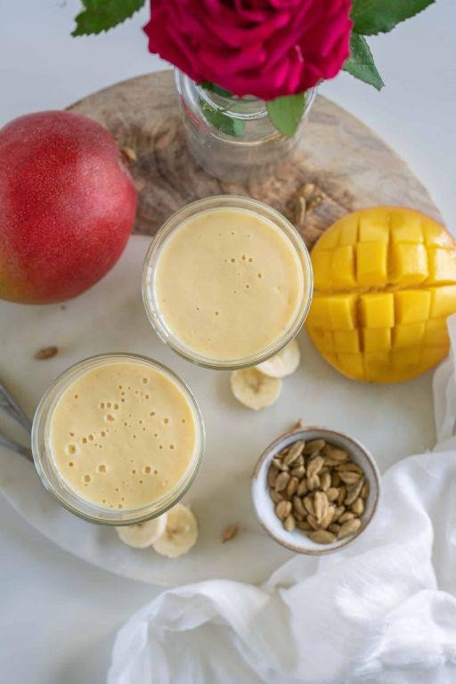 Banana Mango Lassi for Extra Creaminess