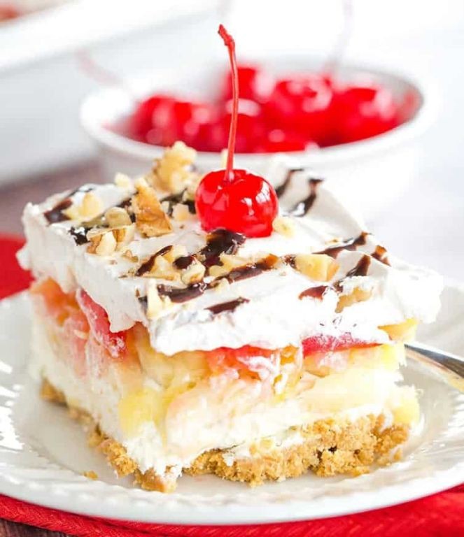 Banana Split Pie with Graham Cracker Crust