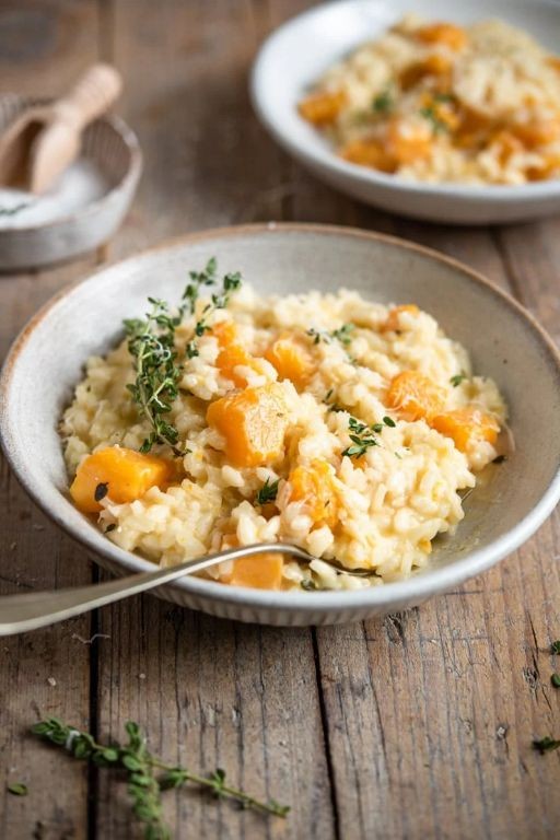 Banana Squash Risotto with Parmesan and Thyme