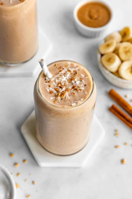 Banana Squash Smoothie with Almond Butter