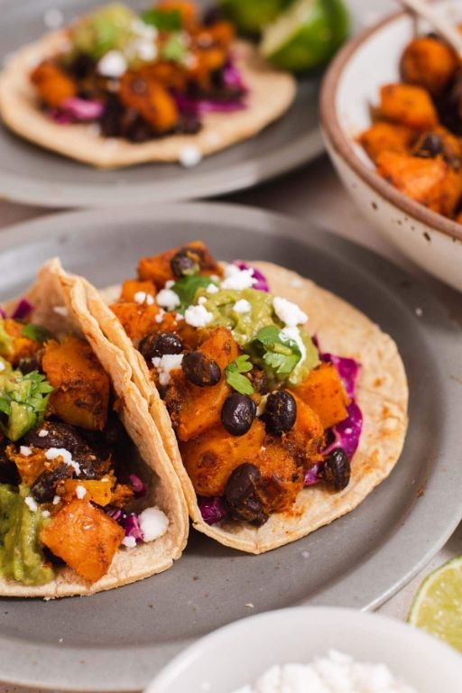 Banana Squash and Black Bean Tacos