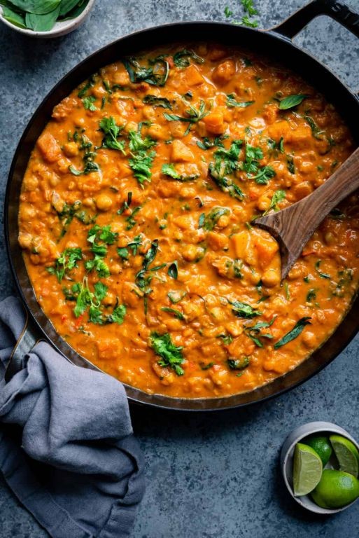 Banana Squash and Chickpea Curry