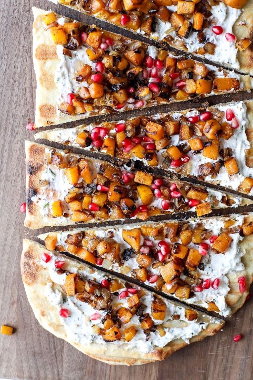 Banana Squash and Goat Cheese Flatbread