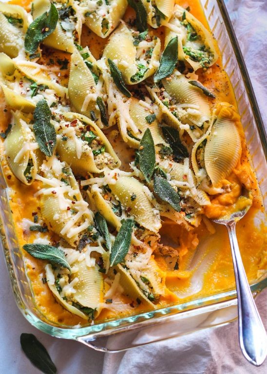 Banana Squash and Kale Stuffed Shells