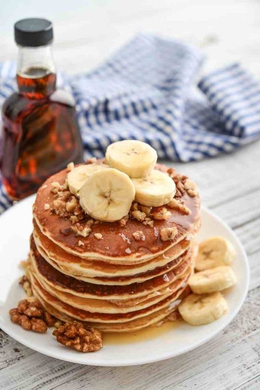 Banana Walnut Bisquick Pancakes