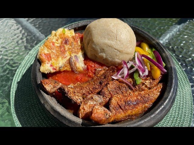 Banku with Tilapia and Hot Pepper Sauce
