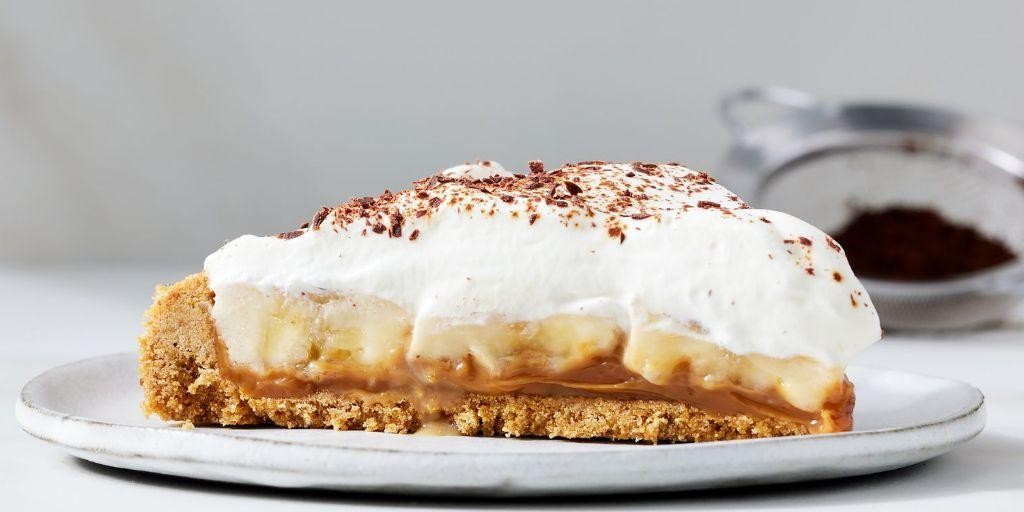 Banoffee Pie with Clotted Cream Topping