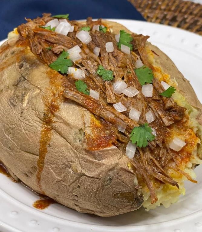 Barbacoa-Stuffed Sweet Potatoes