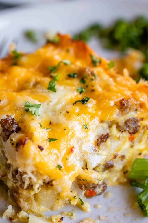 Barley Breakfast Casserole with Sausage