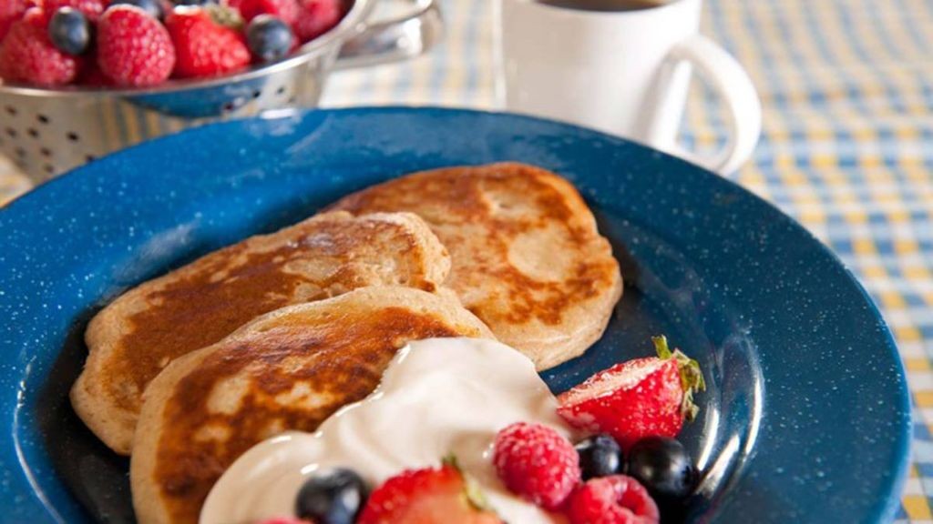 Barley Pancakes with Maple Syrup