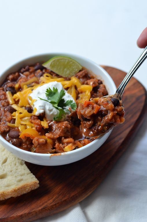 Barley and Black Bean Chili