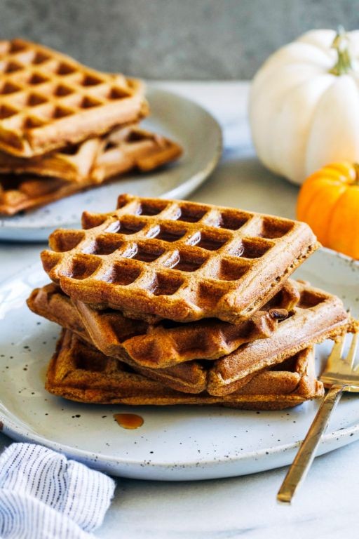 Barley and Pumpkin Spice Waffles
